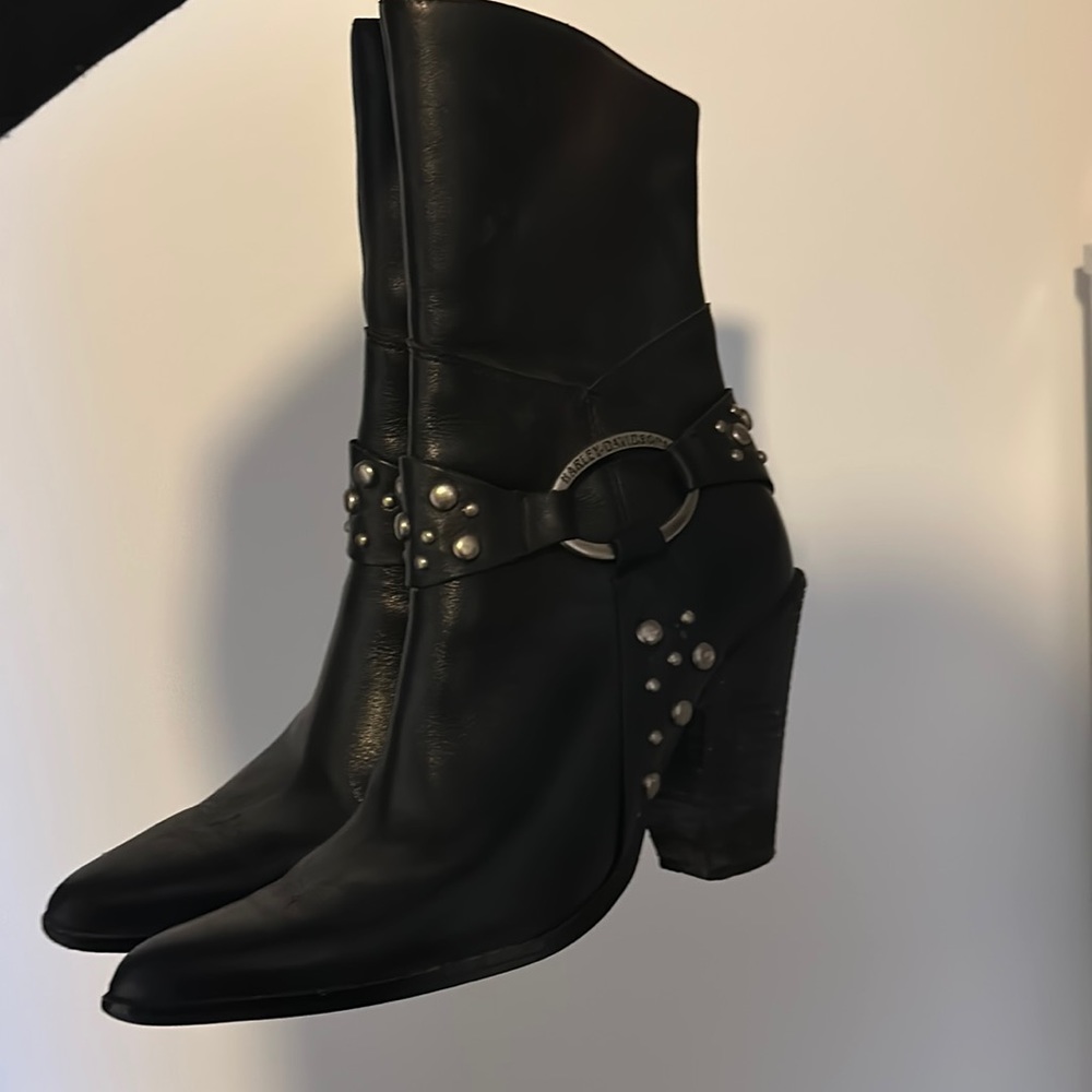 Vintage Harley Davidson Leather Boots